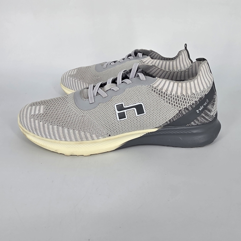 ​HIND Launch Lightweight Knit Women 9.5 Running Shoes Honeycomb Sole Gray/White